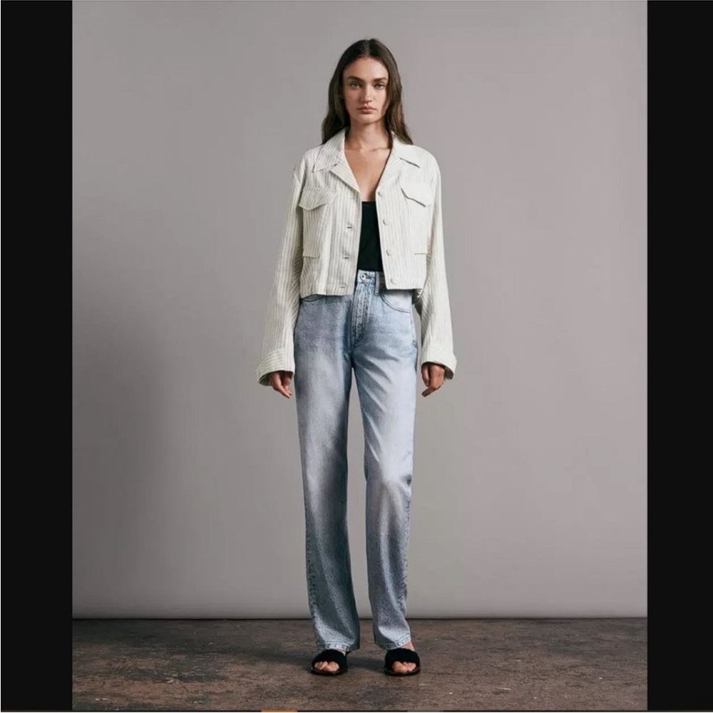 RAG & BONE Women's Alex Miramar Liquid
High-Rise Straight Jeans Size 28 in Luna